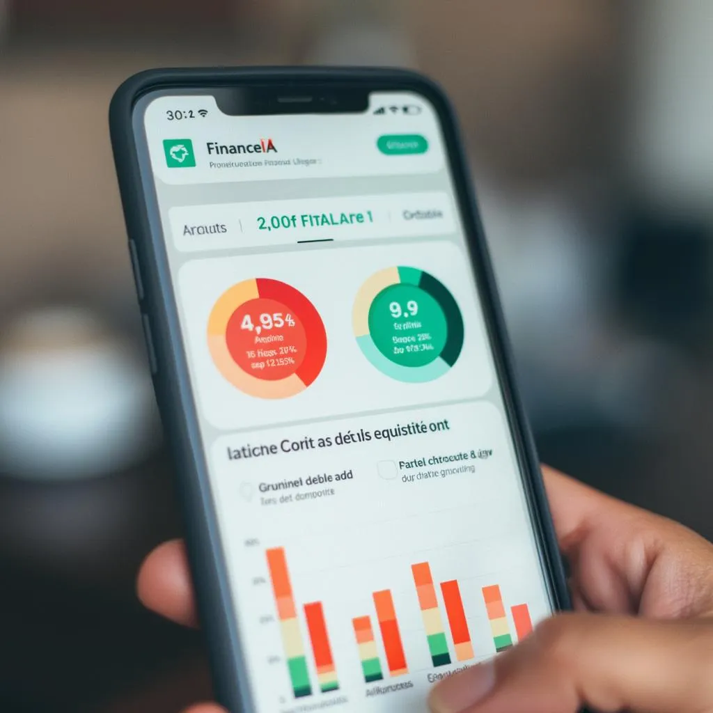 Interface utilisateur de l'application FinanceIA