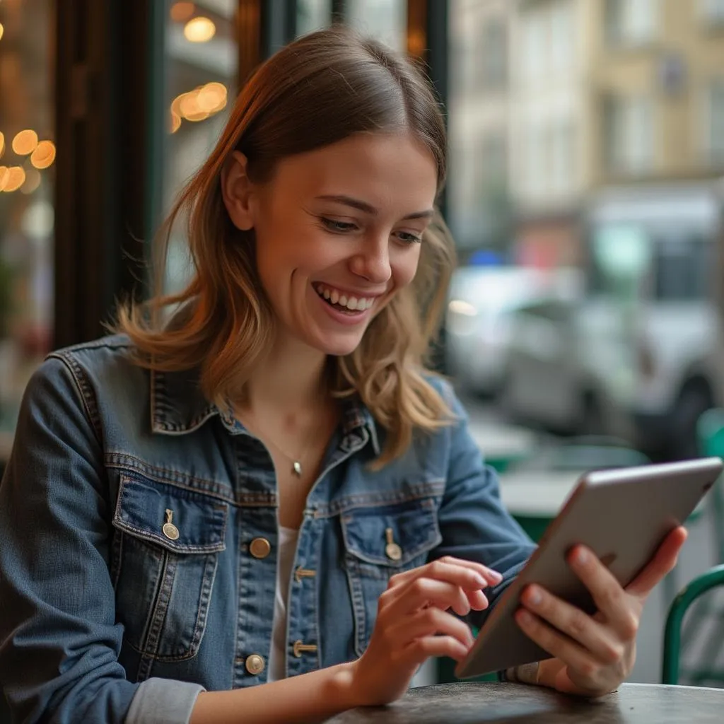 Utilisateur satisfait consultant son bilan financier